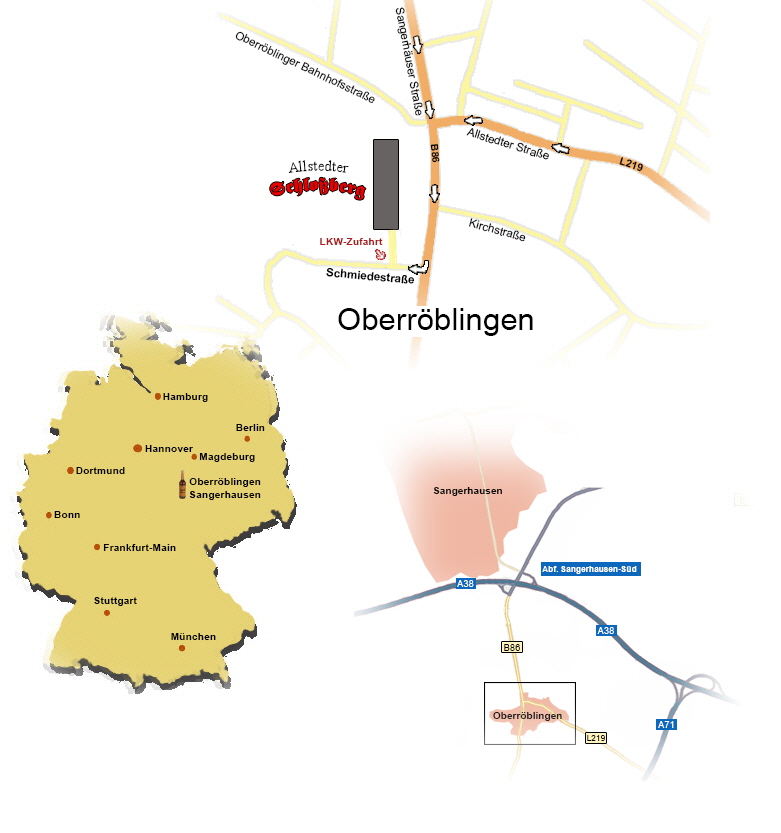 Anfahrt Schlossberg-Spirituosen